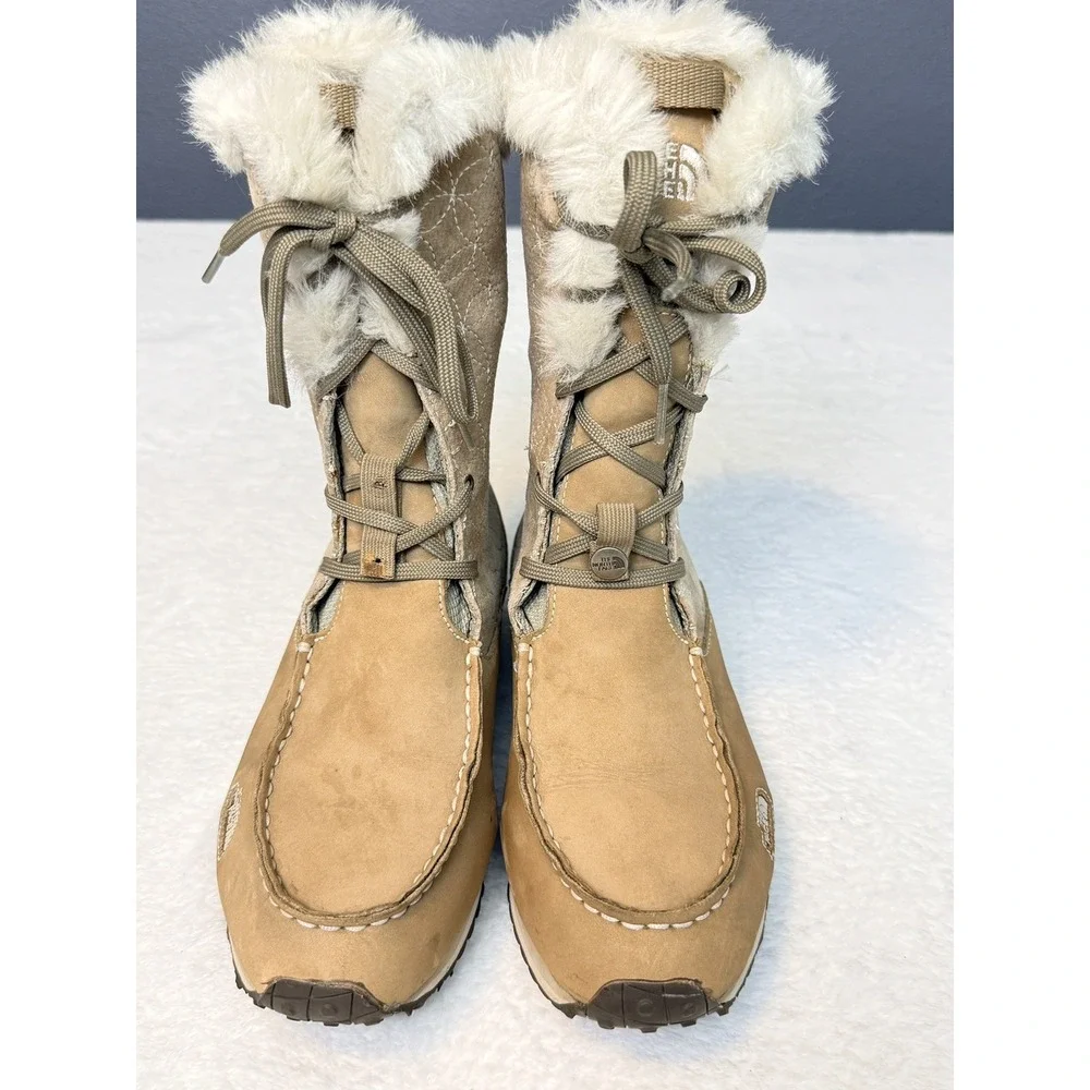 The North Face Allure Winter Boot Faux Fur trim Waterproof Womens Sz 7